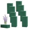 Decorative Flowers Wet Foam For Fresh 8 Pcs Flower Arrangements Green Cylinder Floral Reusable Block