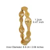 Bangles Anniyo 4 Pieces/Lot Gold Color Bangle for Women Ethiopian Bracelets Middle East Dubai Wedding Jewelry African #086506