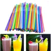 Drinking Straws Plastic Straw Multicolor Wedding Party Event Supplies Happy Birthday Decor