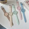 Armbandsur 2024 Women Quartz Watch Macaron Color Temperament Simple Retro Student Digital Watches Clock Hight Quality Wristwatch