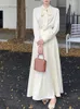 ワークドレスエレガントなソリッド2ピースセット女性長袖レースアップOネックシャツハイウエストスカート秋の韓国ヴィンテージ衣装