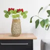 Wazony słomkowe szklane wazon suszony układ kwiatowy tkanin rattan może umieścić rustykalne rzemiosła dla roślin