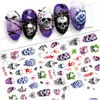 Stickers Stickers Rode Kerstman Nail Art Decoratie Sticker 2022 Unieke Nagels Pinguïn Sneeuwvlok Winter Nieuwjaar 3D Sliders Manicure De Dhfsv