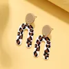 Boucles d'oreilles en peluche baiser en acrylique multicolore