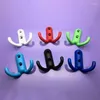 Hooks Multicolor Metal Wall Key Holder Towel Clothes Decorative Kindergarten Children Satchel Door Hanger