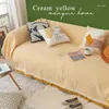 Housses de chaise Manyuejia Ins crème jaune canapé serviette fille coeur couverture tout universel tout compris