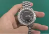 Montre de diamant faite à la main pour hommes automatique mécanique 8215 mouvement montres de créateur 40mm saphir avec bracelet en acier serti de diamants montre-bracelet pour femmes