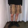 Мужские шорты с леопардовым принтом в американском стиле с эластичной резинкой на талии для мужчин, модные уличные брюки с прямыми штанинами, хип-хоп, спортивный баскетбол