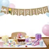 زخرفة الحفلات Hello Spring Letters Banting Banner Decorative Frlap Supplies للاحتفال بالمهرجان