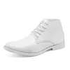 Chaussures habillées haut de gamme pour hommes en cuir décontracté classique blanc affaires Derby mode bout pointu hommes Oxford 46