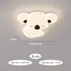 Ceiling Lights Cute Children's Room LED Cartoon Bear Koala Light Modern Creative Baby Decor Boy Girl Bedroom Lamps