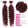 Peruki peruki Uwigs 99J Burgundowe ludzkie włosy Bundle Brazylijskie pakiety głębokiej fali 1/3/4 PCS Kolorowany Czerwony Pakiet włosów