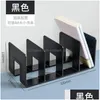 Decoratieve objecten Beeldjes Acryl Boekensteunen Boek Standhouder Bureau Organizer Divider Tafelplank Transparant Accessoires 231219 Dhdj6