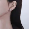 Brincos de garanhão wong chuva 925 prata esterlina espumante laboratório safira pedra preciosa orelha studs para mulheres festa de casamento jóias atacado