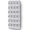 1x 24 Grid Wallmounted Sundries Shoe Organiser Fabric Closet Bag Storage Rack Mesh Pocket Clear Hanging Over The Door Cloth Box 240319