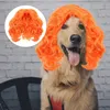 Hundkläder Curly Pet Decors valp curls party tillbehör Långt hårdräkt rekvisita hatt roligt