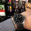 Designer Luxo relógio relógios de pulso Espelho de safira Swiss Tamanho automático Tamanho de 47 mm de borracha importada Correia à prova d'água com logotipo