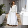 Abbigliamento etnico Abiti da donna musulmani transfrontalieri Medio Oriente Dubai Abaya Abito da sera ricamato Commercio estero Abbigliamento con consegna a domicilio Otxwr