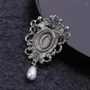 Brooches Vintage Court Antique Baroque Brooch Beauty Head Pearl Pendant Temperament Western Jewelry Corsage Party Boutique Pin