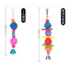 Other Bird Supplies Parrot Rattan Ball Toy Hanging Cage Wood Bead Bell String Hand-woven Pet Accessories