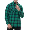 Männer Casual Hemden Mann Plaid Flanell Und Blusen Einreiher Langarm Brust Zwei Taschen Design Tops Shirt Für männer Kleidung