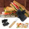 Baking Tools Aluminum Alloy Double-sided Sandwich Mold Food Grade Nonstick Coated DIY Outdoor Tool Frying Gadget Kitchen Pan V1E0