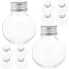 Vaser 10st transparent glödlampa flaska tom diy multifunktionell vattendrickning