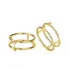 Серьги-гвоздики, модные круглые модные золотые серьги для ушей, женские обручи, эффектные свадебные серьги для женщин.