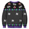 Mens hoodies tröjor män kvinnor ful jultröja 3D rolig clown tryckt höstsemesterfest xmas sweatshirt plover jumpers t dhiyc
