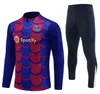 24/25 LEWANDOWSKI soccer tracksuits Half Zipper Jacket TRACKSUIT men and kids barca TRAINING SUIT Barcelonas Football long-sleeved training clothes