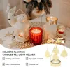 Подсвечники вращающаяся карусель декоративный металлический чайный светильник элегантный держатель на Рождество День святого Валентина