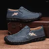 Casual Schuhe Männer Outdoor Loafer männer Leder Designer Plattform Weiche Atmungsaktive Mokassins Turnschuhe Dropship