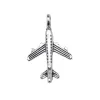 Charmes 200pcs 23x15 mm Pendant Aircraft Airplane Airbus Pendant Charme pour les pendentifs d'avions de fabrication de bijoux