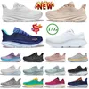 Topkwaliteit Clifton 9 Bondi 8 Hardloopschoenen Dames Heren Mesh Cloud Jogging Hardloopschoenen Platform Triple Wit Zwart Vrije mensen Buitensporten Sneakers Hardlopers