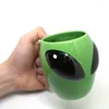 Canecas Criativo Verde Alienígena Cerâmica Caneca Leite Chá Escritório Copos Drinkware O presente de aniversário com caixa para amigos