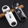 Cigar Cutter Stainless Steel V-Blade Cigar Scissors Metal Cut Devices Tools Fit All Cigar Sizes Smoking Accessories Plastic