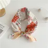 Scarves 58 58cm Print Square Neckerchief Kerchief For Women Turban Headband Bandanas Headwrap Neck Wrap Decoration Cotton Scarf