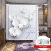 Shower Curtains Creative 3D Printed Bathroom Curtain Thicken Waterproof Mildew Proof Polyester Bath With 12 Plastic Hooks