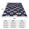 Blankets Evil Eye Print Flannel Blanket Quality Warm Soft Protect Me Bedding Throws Winter Travel Couch Chair Sofa Bed Novelty Bedspread