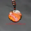 Wisiorki Chińskie naturalne kolor jadei pixiu wisiork Naszyjnik podwójny pusty rzeźbiony urok biżuteria moda amulet mężczyzn mężczyzn kobiety szczęśliwe prezenty