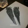 Dangle Earrings Long Tassel Geometric Drop For Women Oversize Flowers Crystal Statement Jewelry Gifts