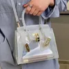 Kordelzug PVC Klar Jelly Bag Für Frauen 2024 Luxus Handtaschen Taschen Designer Transparente Geldbörsen Und Handtasche Crossbody Sac A Main