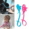 Pièces de poussette en Silicone, crochet pour bébé, chaîne de sucette en étoile, sangle de dentition Non toxique, support de jouets pour enfants, organisateur d'accessoires