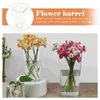 Vasos Vaso Balde de Flores Frescas Acrílico Suporte de Acordar Potenciômetro Hidroponia Recipiente de Planta Branca