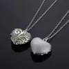 Pendant Necklaces Heart shaped hollow pendant shining in the dark necklace womens crystal luminous necklace jewelry wholesale Christmas giftsL2404