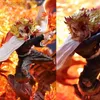 Anime Manga 32cm Anime Demon Figure Rengoku Kyoujurou Action Figure Fantasy Gk Figurine PVC Model Collection Ornament Doll Toys Gifts 240401