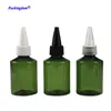 Garrafas de armazenamento 10pcs Vazio Spun Verde Escuro Tampa de Garrafa Luz Evitando Embalagem Preto Branco Tubo de Bocal Transparente 50ml 100ml 150ml 200ml