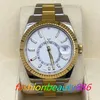 NUOVISSIMO Sky-dweller Orologio da polso bianco Oro QUADRANTE BLU 42mm Orologio Giubileo 326934 Orologio meccanico automatico da uomo 9003 S 60098 63236