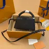 حقائب اليد مصمم حقيبة 22 سم غير لامع مصمم حقيبة Crossbody 10A مرآة جودة حقيبة كتف فاخرة مع مربع L312