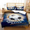 Set di biancheria da letto Copertina da calcio Stampa digitale Poliestere Copripiumini per bambini Set di biancheria da letto per ragazzi King Size